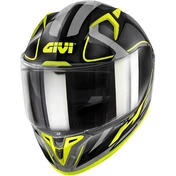 Integral Motorcycle Мотошлем Givi 50.8 RACER Black Titanium Yellow Fluo
