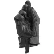 Custom Gms FLORIDA Black Leather Motorcycle Gloves