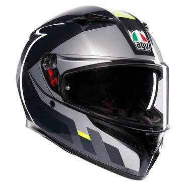 AGV K3 Full Face Helmet Shade Grey / Yellow Fluo
