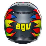 AGV K3 E2206 MPLK Full Face Helmet Birdy 2.0 Grey / Yellow / Red