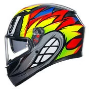 AGV K3 E2206 MPLK Full Face Helmet Birdy 2.0 Grey / Yellow / Red