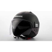 Moto Jet Helmet in Blauer BET HT Fiber Black Anthracite