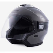 Jet Blauer motorcycle Мотошлем in HACKER BTR Anthracite Matt Black fiber