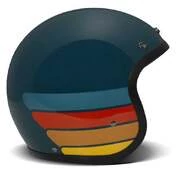 DMD Vintage Petrolhead Open Face Helmet Blue / Red / Orange / Yellow