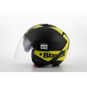 Moto Jet Helmet in Blauer BET HT Fiber Black Yellow Fluo