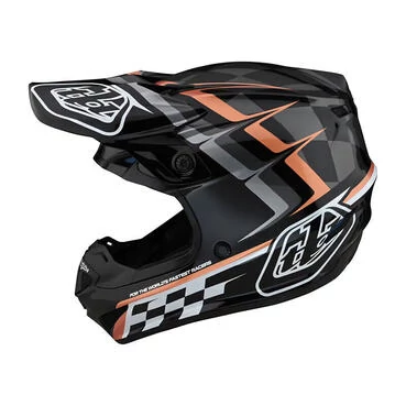 Troy Lee Designs Se4 Polyacrylite Warped Мотошлем Black Черный