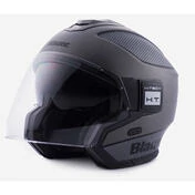 Jet Blauer motorcycle Мотошлем in Matt Anthracite Fiber Only