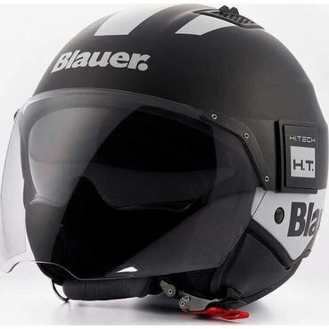 Moto Jet Мотошлем in Blauer BET HT Fiber Black White