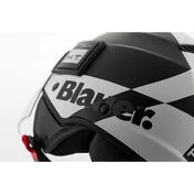 Moto Jet Helmet in Blauer BET HT Fiber Black White