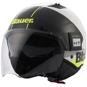 Moto Jet Мотошлем in Blauer BET HT Fiber White Yellow Fluo Black