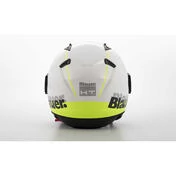 Moto Jet Helmet in Blauer BET HT Fiber White Yellow Fluo Black