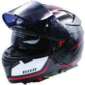 Integral Motorcycle Helmet Bhr 813 Double Visor Line Red