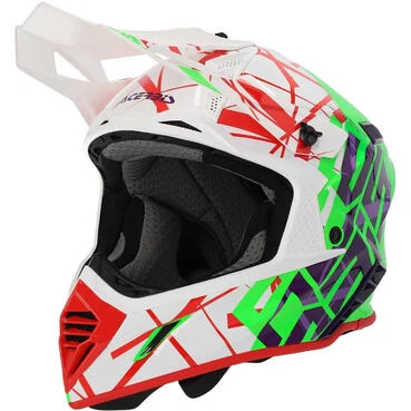 Acerbis X-TRACK 2206 Green White Moto Cross Мотошлем