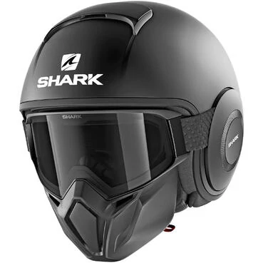 Motorcycle Мотошлем Jet Shark STREET-DRAK Blank Matt Black