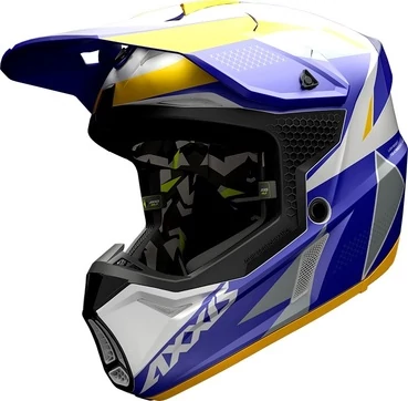 AXXIS MX803 Wolf Bandit Matt Yellow мотошлем кроссовый эндуро желтый матовый