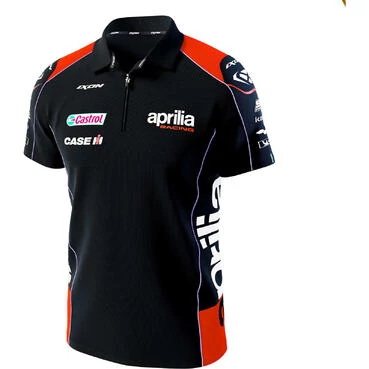 поло CAsual Ixon PO1 APRILIA 23 Black Red Neon