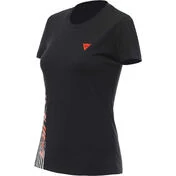 Dainese Casual Women's футболка DAINESE LOGO LADY Black Red Fluo