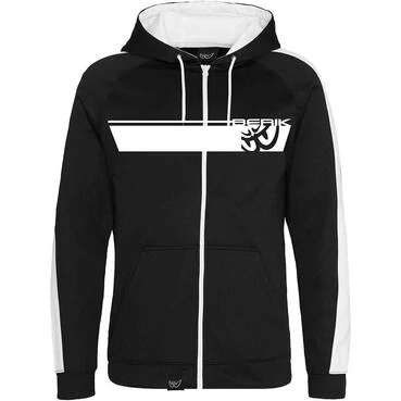 Berik 2.0 Hooded Sweatshirt Front Zip Printed Black white