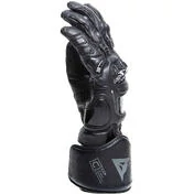 Dainese DRUID 4 Leather Motorcycle Gloves Black Black Gray