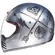 Integral Motorcycle Helmet Custom Premier MX NX SILVER CHROMED