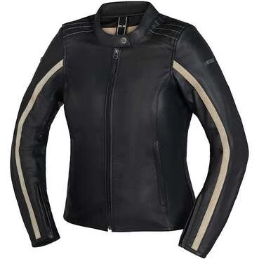 Ixs LD STRIPE Black Leather Woman Motorcycle мотокуртка