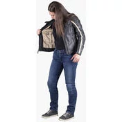 Ixs LD STRIPE Black Leather Woman Motorcycle Jacket