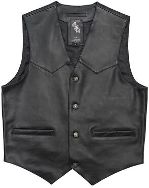 Genuine Leather Motorcycle жилет Custom In-Pro Piston Model