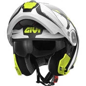 Modular Motorcycle Helmet P / J Givi X.27 DIMENSION Matt Black White Yellow Fluo