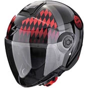 Scorpion EXO-CITY 2 FC BAYERN Jet Motorcycle Мотошлем Black Red