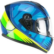 SKA-P 3MHA Speeder Sport Full Face Helmet Navy / Yellow Fluo
