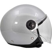 Bhr 832 Minimal Glossy Silver Motorcycle Jet Мотошлем
