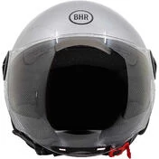 Bhr 832 Minimal Glossy Silver Motorcycle Jet Мотошлем