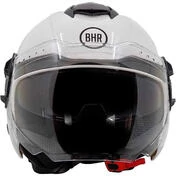 Double визор Jet Motorcycle Мотошлем Bhr 830 Flash Glossy White