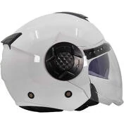 Double визор Jet Motorcycle Мотошлем Bhr 830 Flash Glossy White