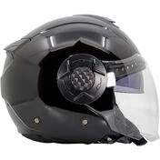 Double визор Jet Motorcycle Мотошлем Bhr 830 Flash Metallic Black