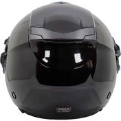 Double визор Jet Motorcycle Мотошлем Bhr 830 Flash Metallic Black