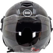 Double визор Jet Motorcycle Мотошлем Bhr 830 Flash Metallic Black