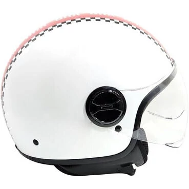 Bhr 835 Special Rush White Red Motorcycle Jet Мотошлем