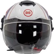 Double визор Jet Motorcycle Мотошлем Bhr 830 Flash White Red Blue