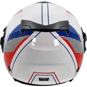 Double визор Jet Motorcycle Мотошлем Bhr 830 Flash White Red Blue