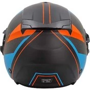 Double визор Jet Motorcycle Мотошлем Bhr 830 Flash Cool Matt Black Orange
