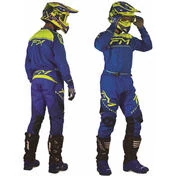FM Racing X30 POWER Cross Enduro Motorcycle мотоштаны Blue Yellow