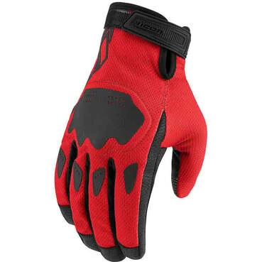 Icon HOOLIGAN CE Red Summer Motorcycle мотоперчатки