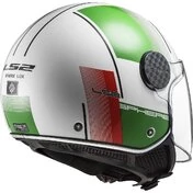 Jet Motorcycle Мотошлем Ls2 OF558 SPHERE LUX 2 FIRM White Green Red