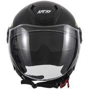 Ufo SPIRIT Urban Jet Motorcycle Мотошлем Black Yellow Fluo