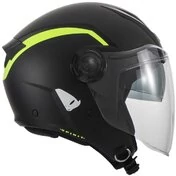 Ufo SPIRIT Urban Jet Motorcycle Мотошлем Black Yellow Fluo