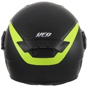 Ufo SPIRIT Urban Jet Motorcycle Мотошлем Black Yellow Fluo