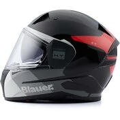 Blauer NF01 Naca Full Face Motorcycle Мотошлем Double Graphic визор B Red Black