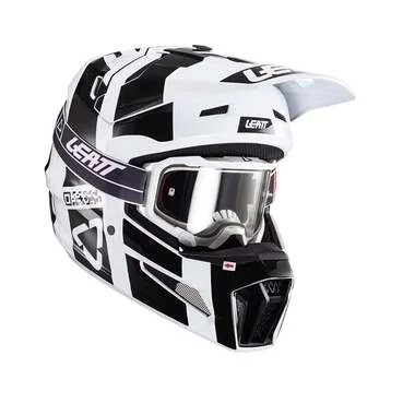 Leatt 3.5 2024 Мотошлем Black White Белый