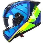 Ska-P 3MHG SPEEDER SPORT Integral Motorcycle Мотошлем Blue Fluo Yellow